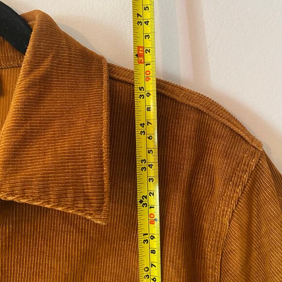 Ariat Burnt Orange Corduroy Short Sleeve Button Down Knee Length Dress Small - Picture 12 of 13